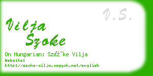 vilja szoke business card